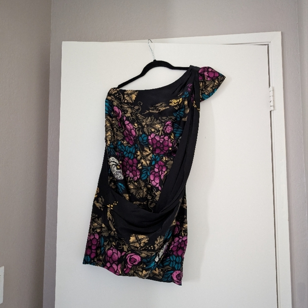 Elegant Black Floral Women's Dress